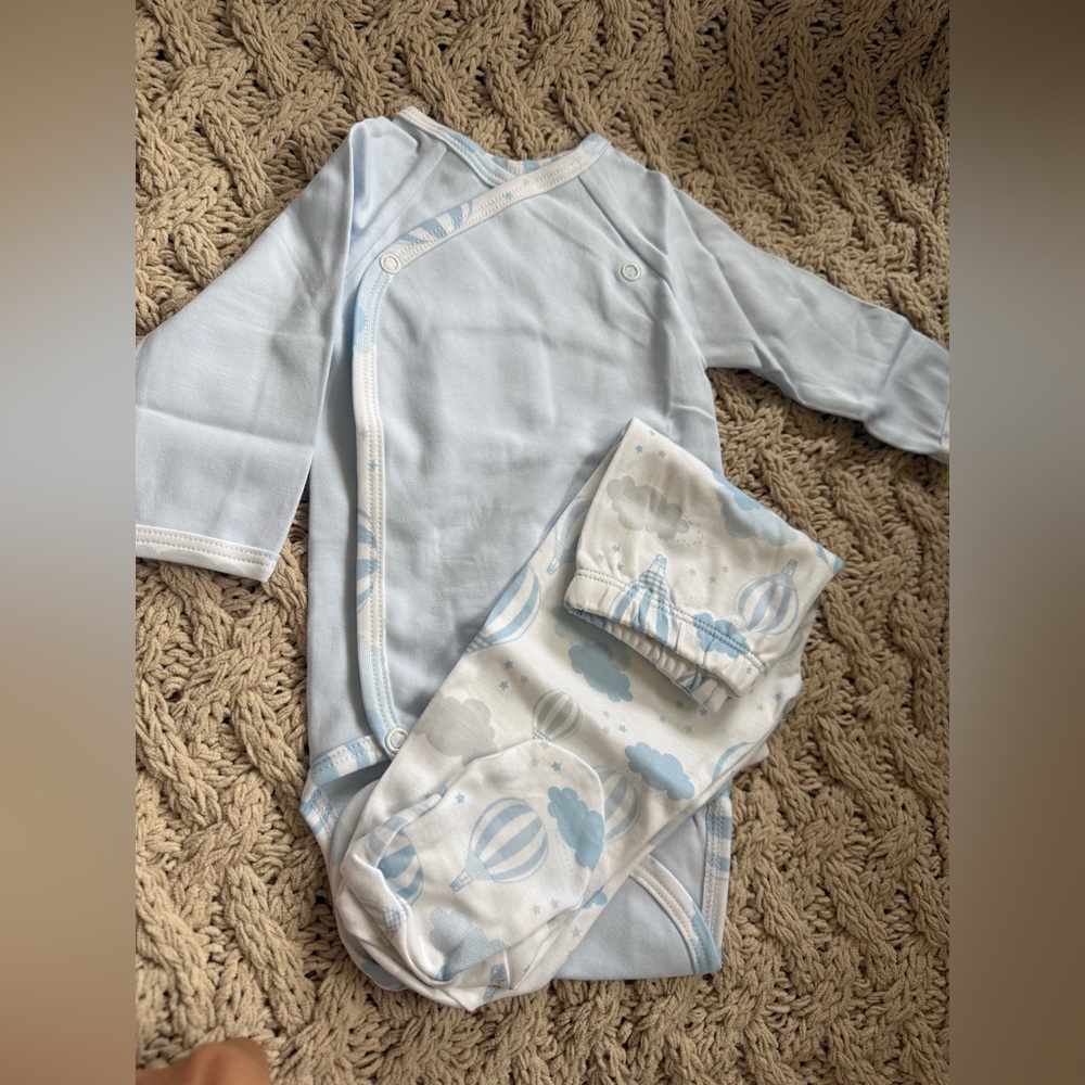 Baby Blue Onesie and Pants Set